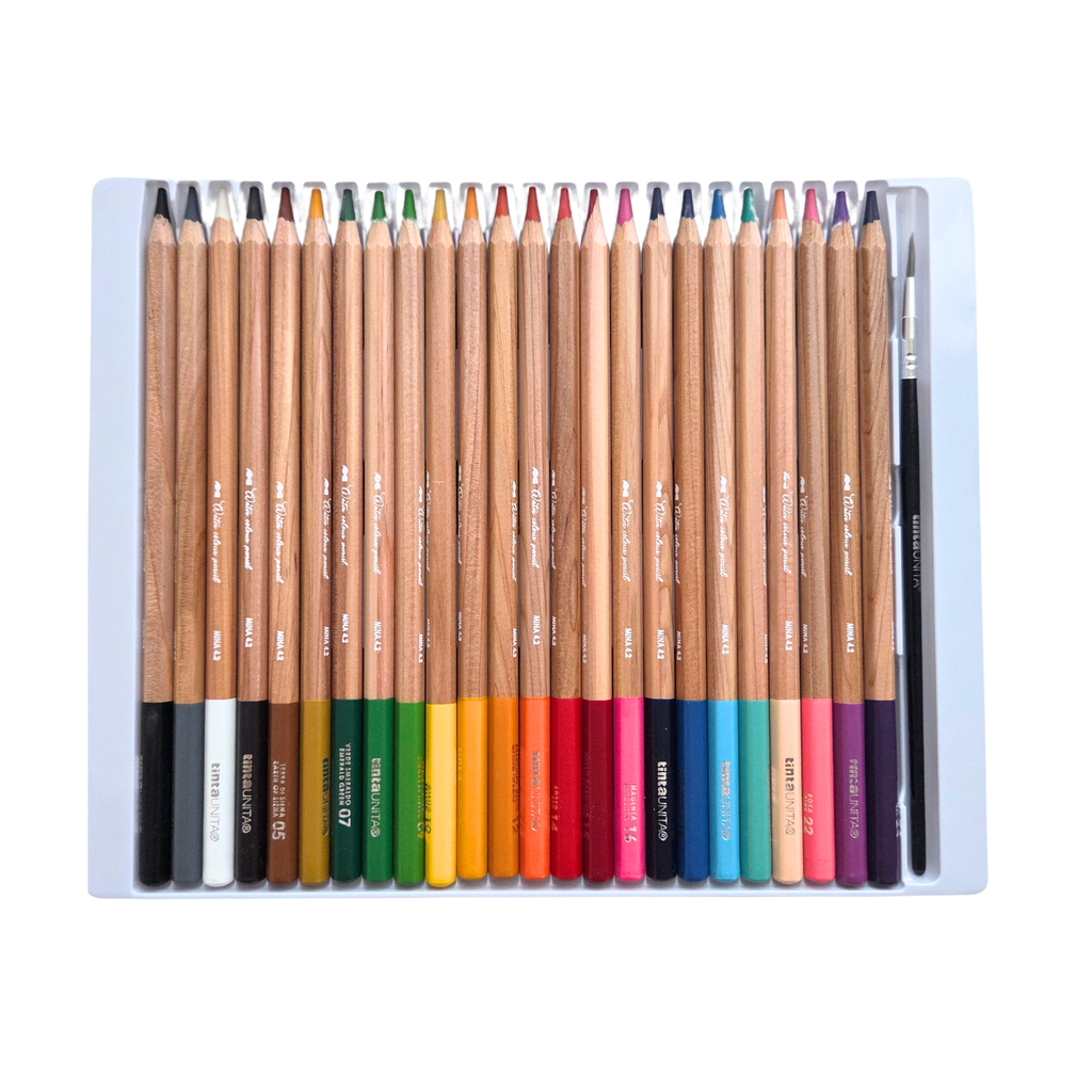 Pastelli a legno acquerellabili Tinta Unita - 24 colori