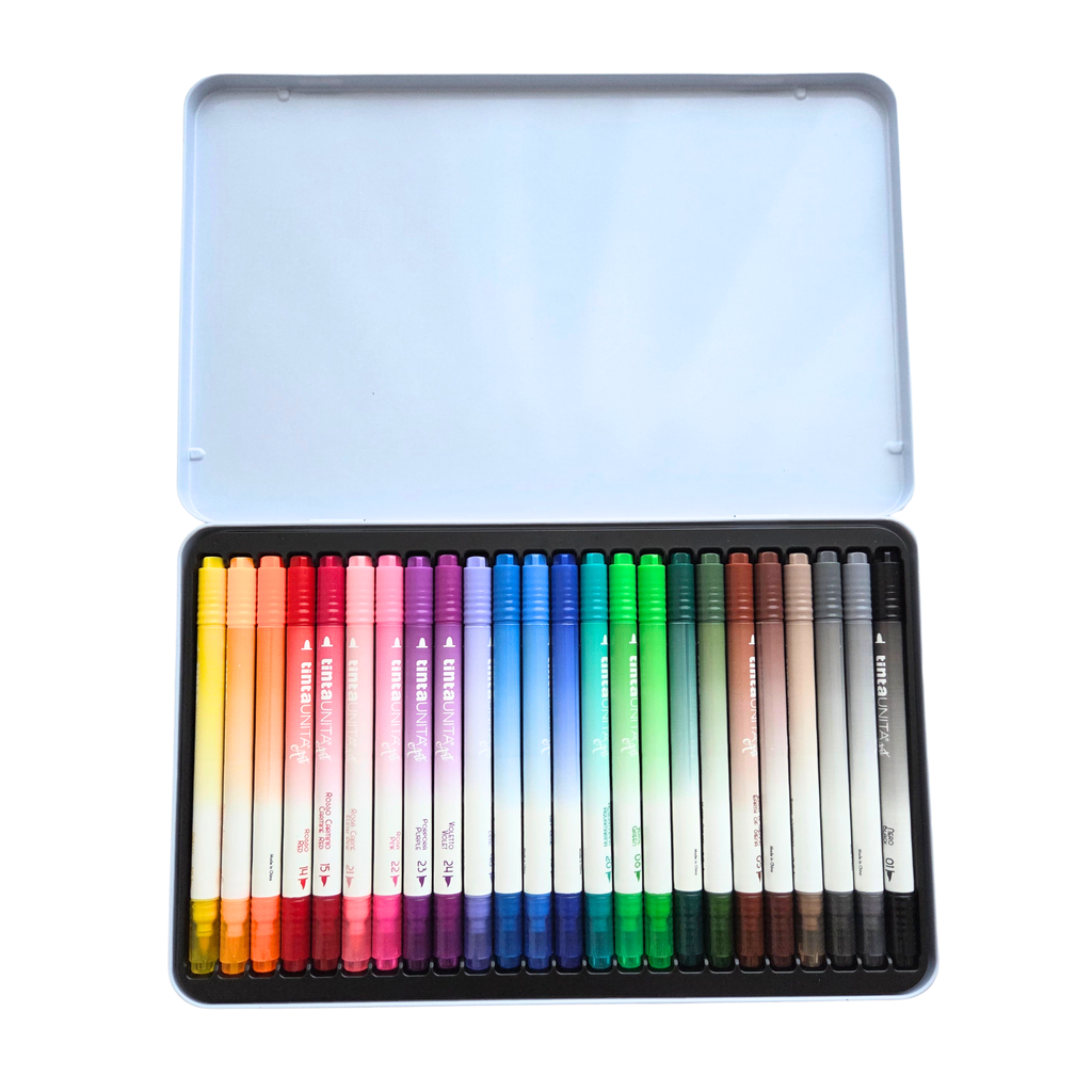 Pennarelli Tinta Unita a doppia punta - 24 colori