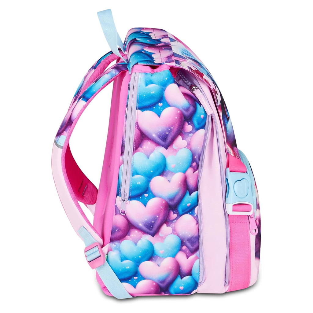 SJ Gang Zaino Scuola Estensibile Big Magical Fantasy Girl – Rosa 24L