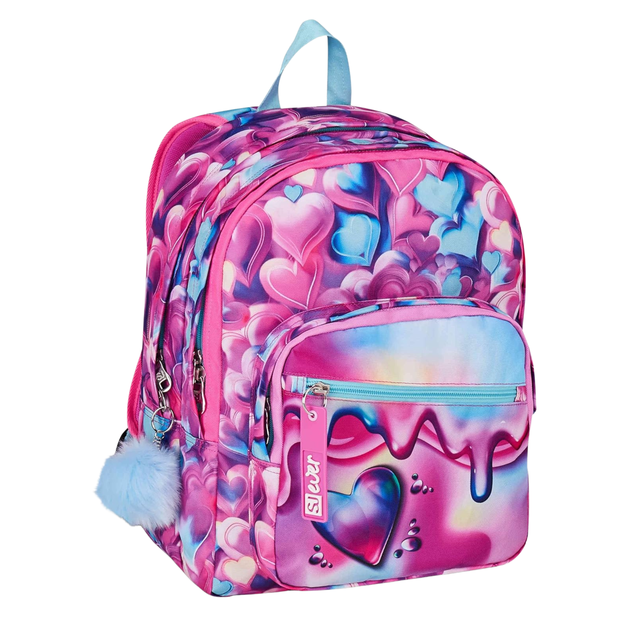 SJ Gang Style Jam Gang – Zaino Scuola Doppio Scomparto Ever Pink Beat, Rosa, 31L