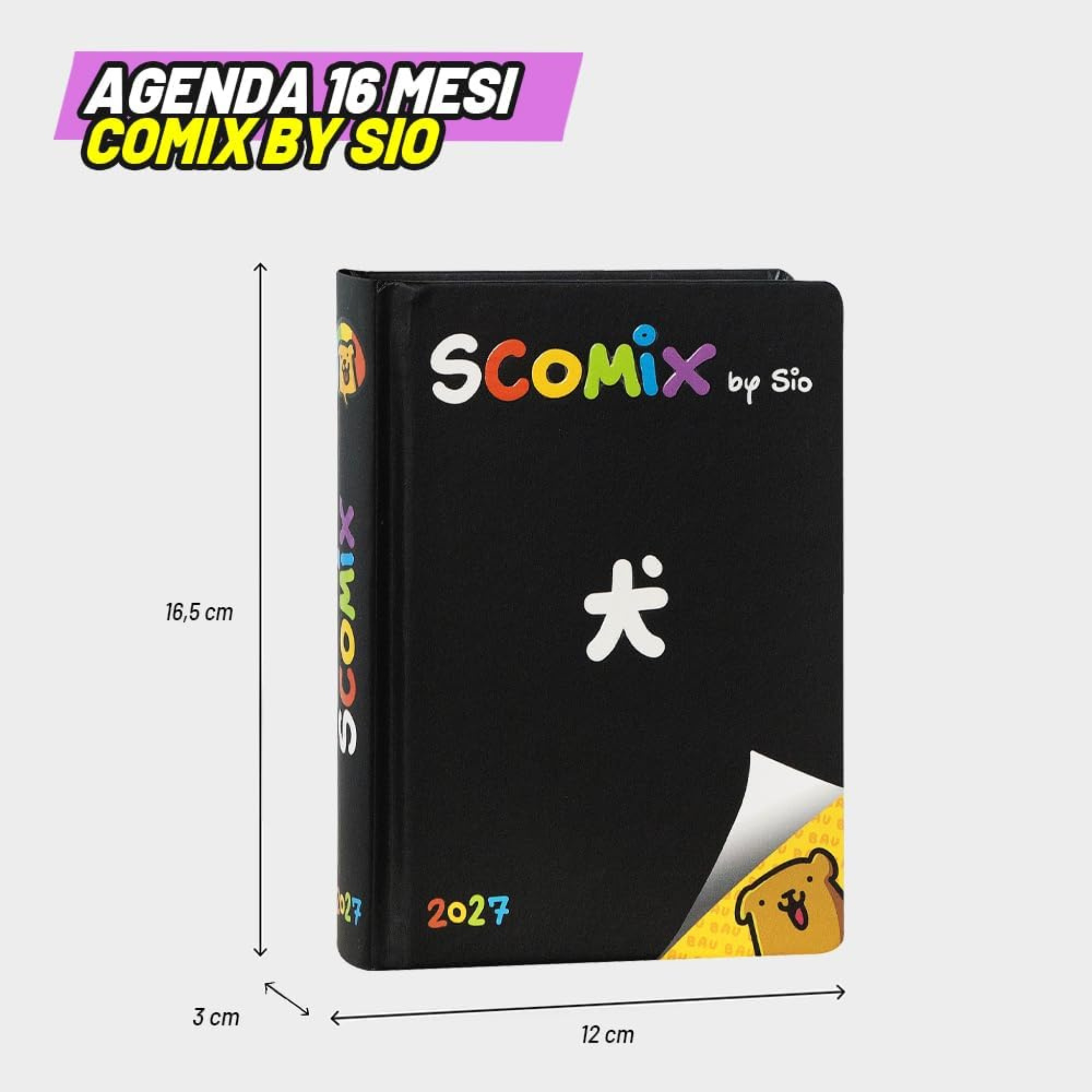 COMIX Scomix by Sio - Agenda Giornaliera 16 Mesi, Diario 2026-2027