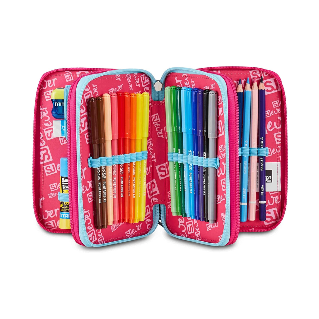 SJ Gang Style Jam Gang - Astuccio Scuola 3 Zip Ever Multiviolet