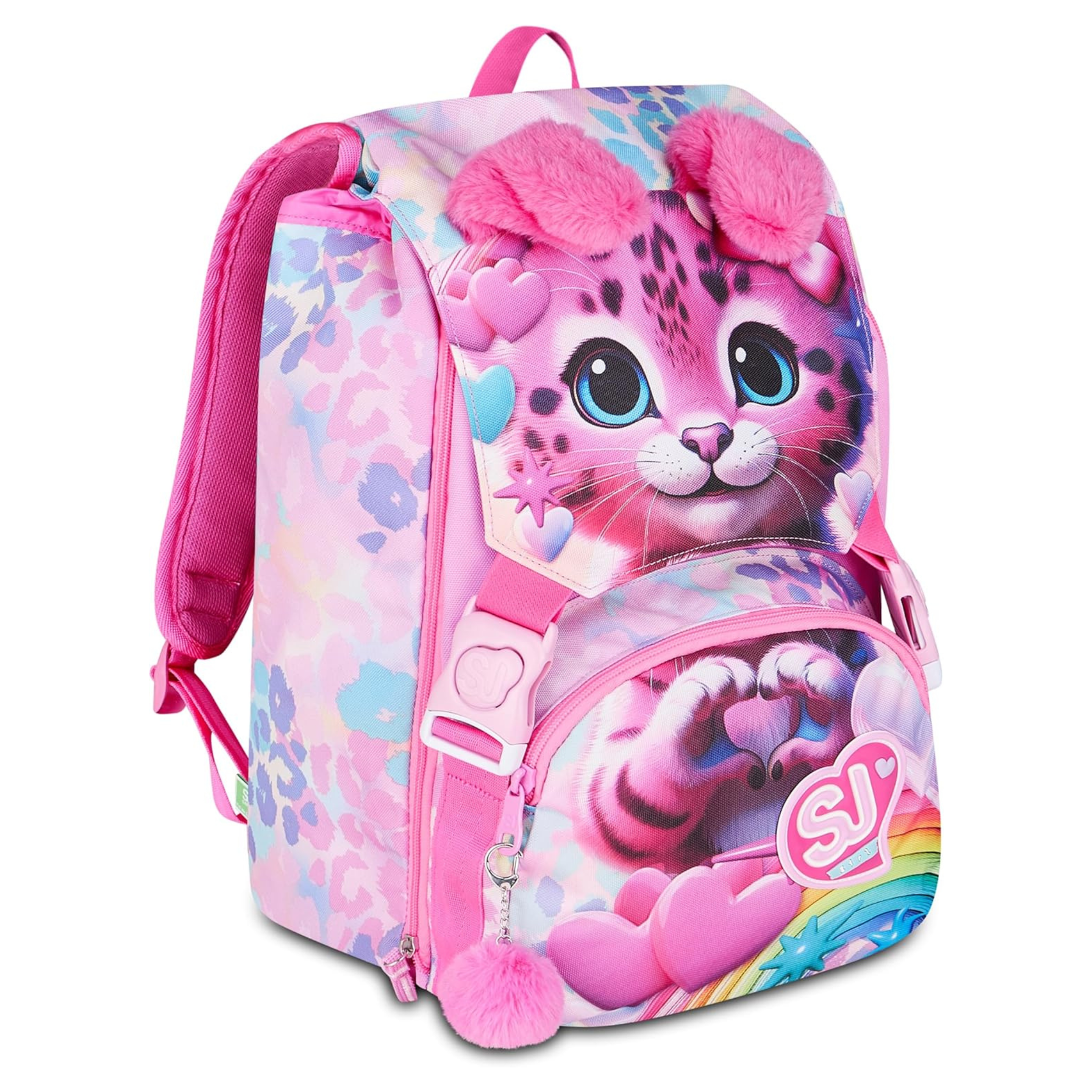 SJ Gang Zaino Scuola Estensibile Big Heart Buddy Girl – Rosa 24L
