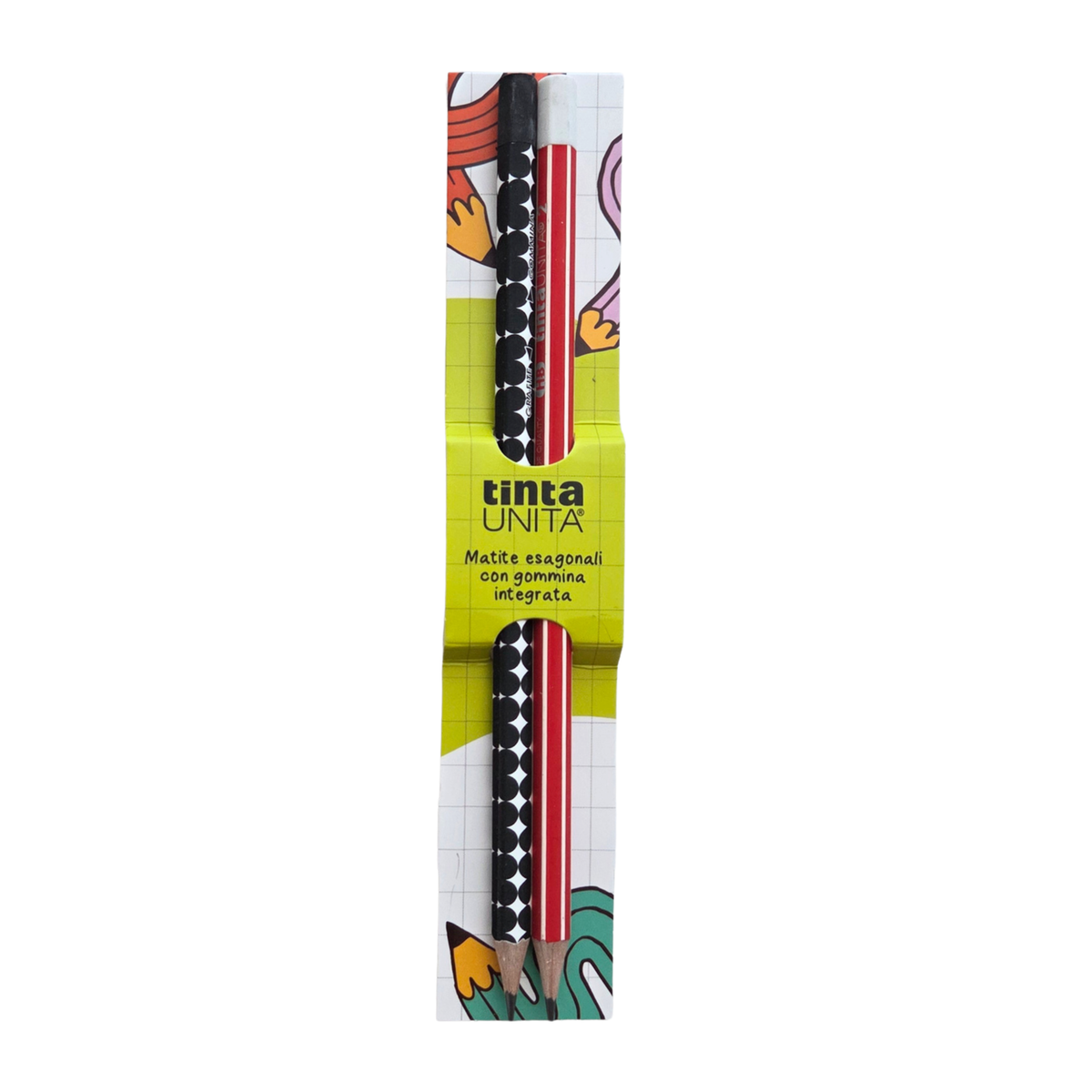 Matite Esagonale Tinta Unita con gommina integrata
