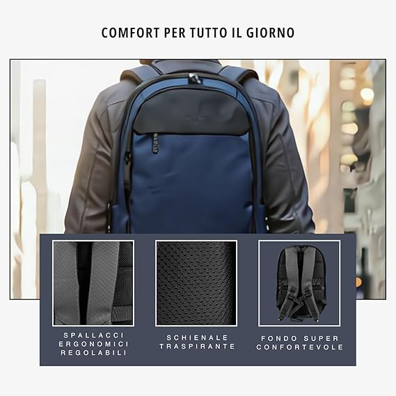 British Gentman & Co | Zaino Business Uomo Lavoro e Università Impermeabile