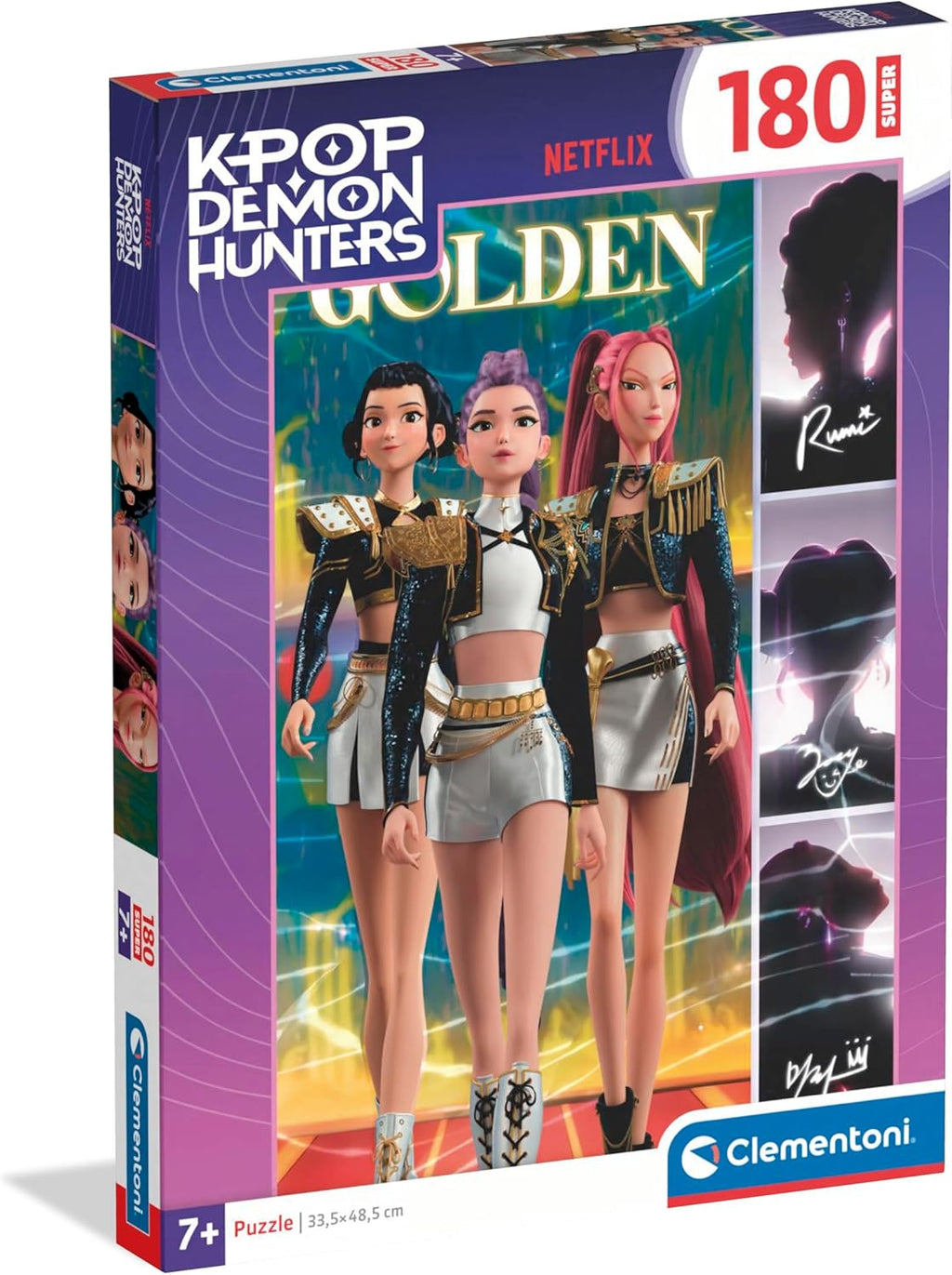 Clementoni - Puzzle per Bambini 180 Pezzi Super, per Bambini, Illustrazione K-pop Demon Hunters