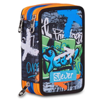 SJ Gang Style Higt Flames - Astuccio Scuola 3 Zip