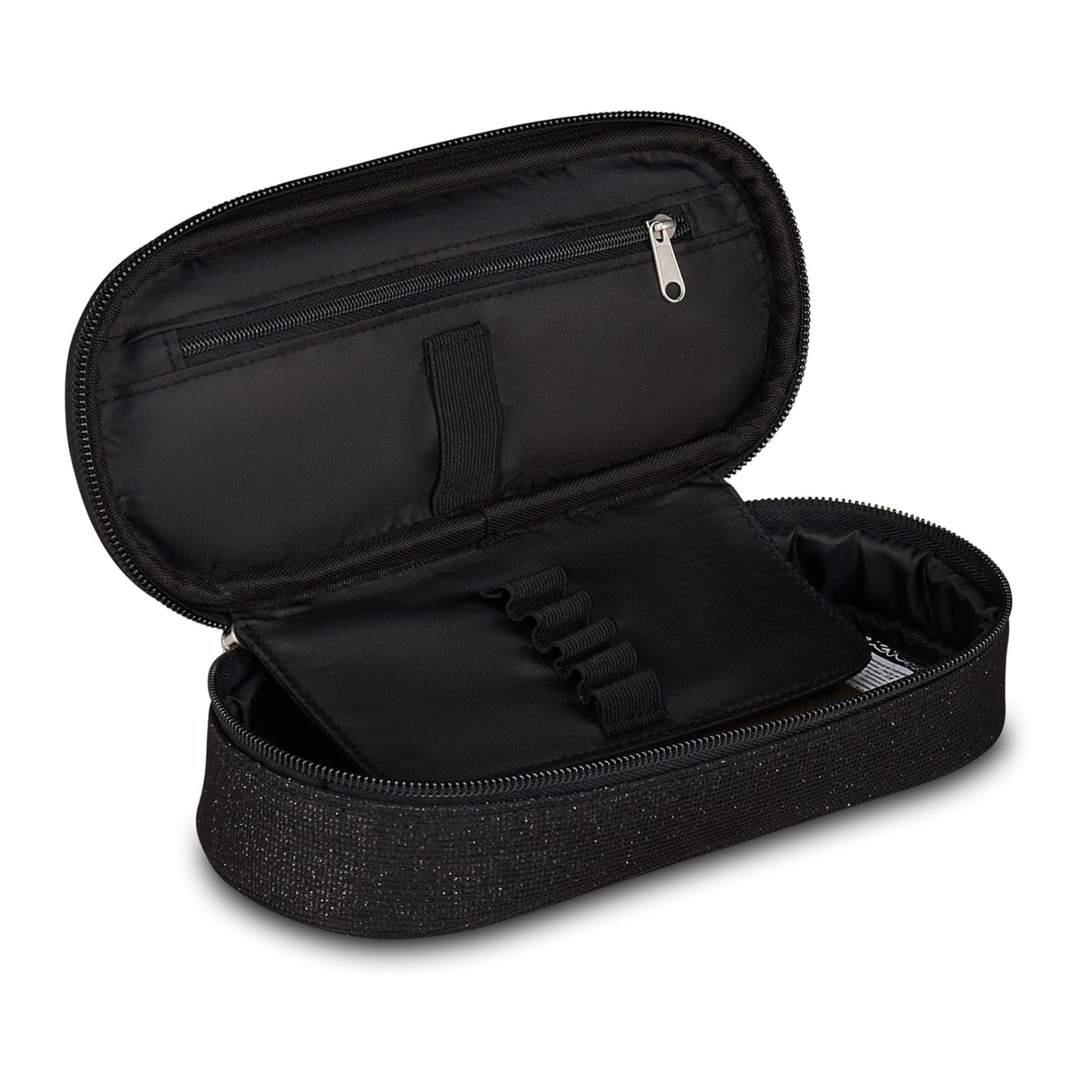 Seven Portapenne Scuola Round Plus Shiny Tech – Astuccio Ovale con Taschino Interno