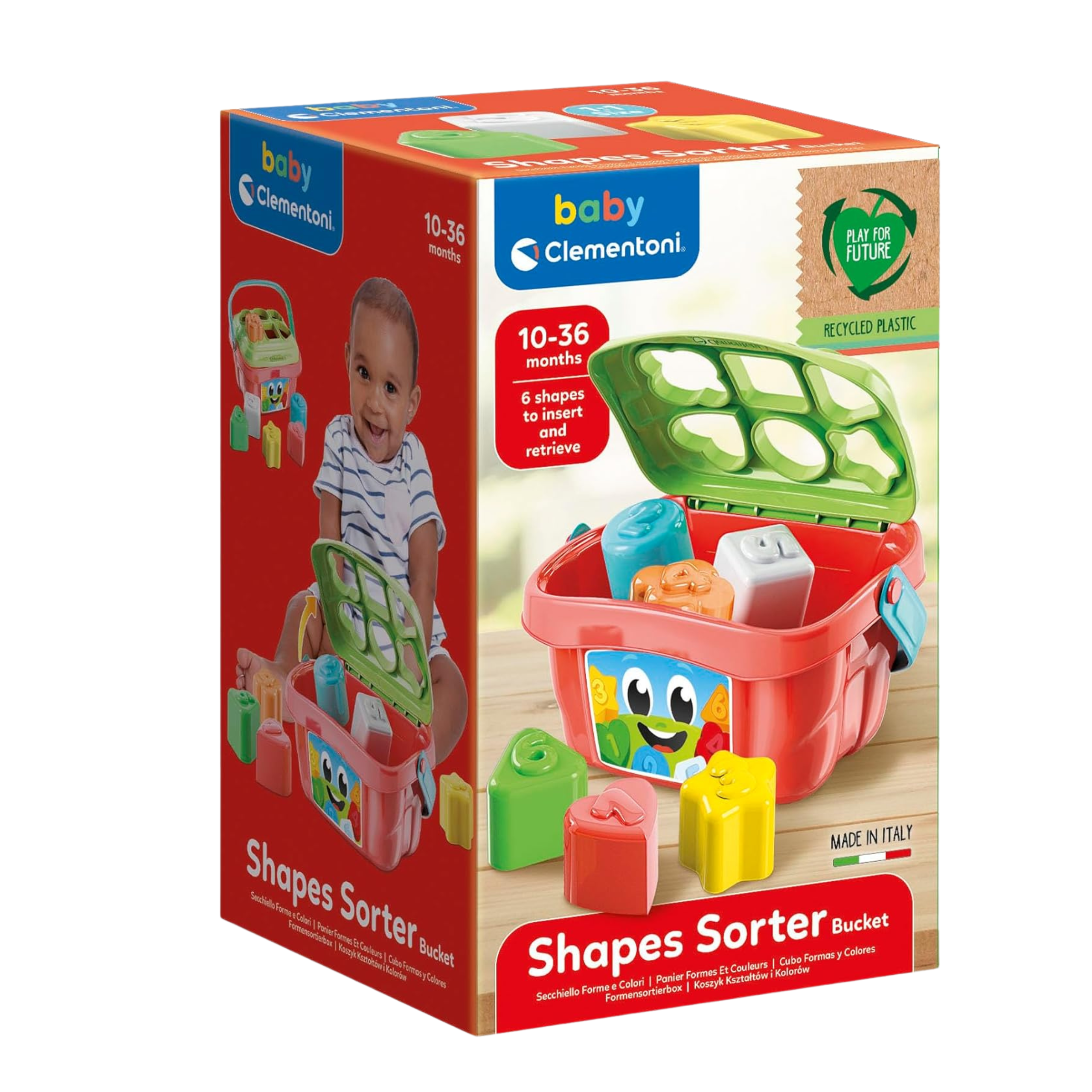 Clementoni Disney Baby Secchiello Forme e Colori, per Bambino 9-36 Mesi