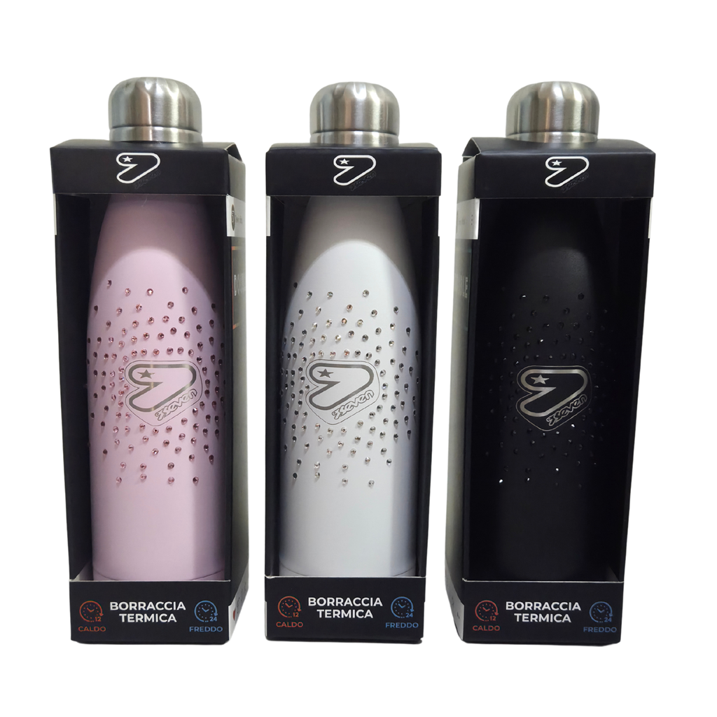 Seven Borraccia  Diamond Swarovski Termica 500 ml in Acciaio Inox 304