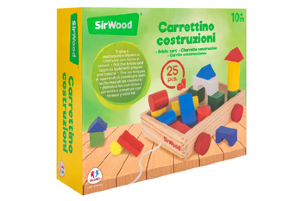Carretto trainabile in legno