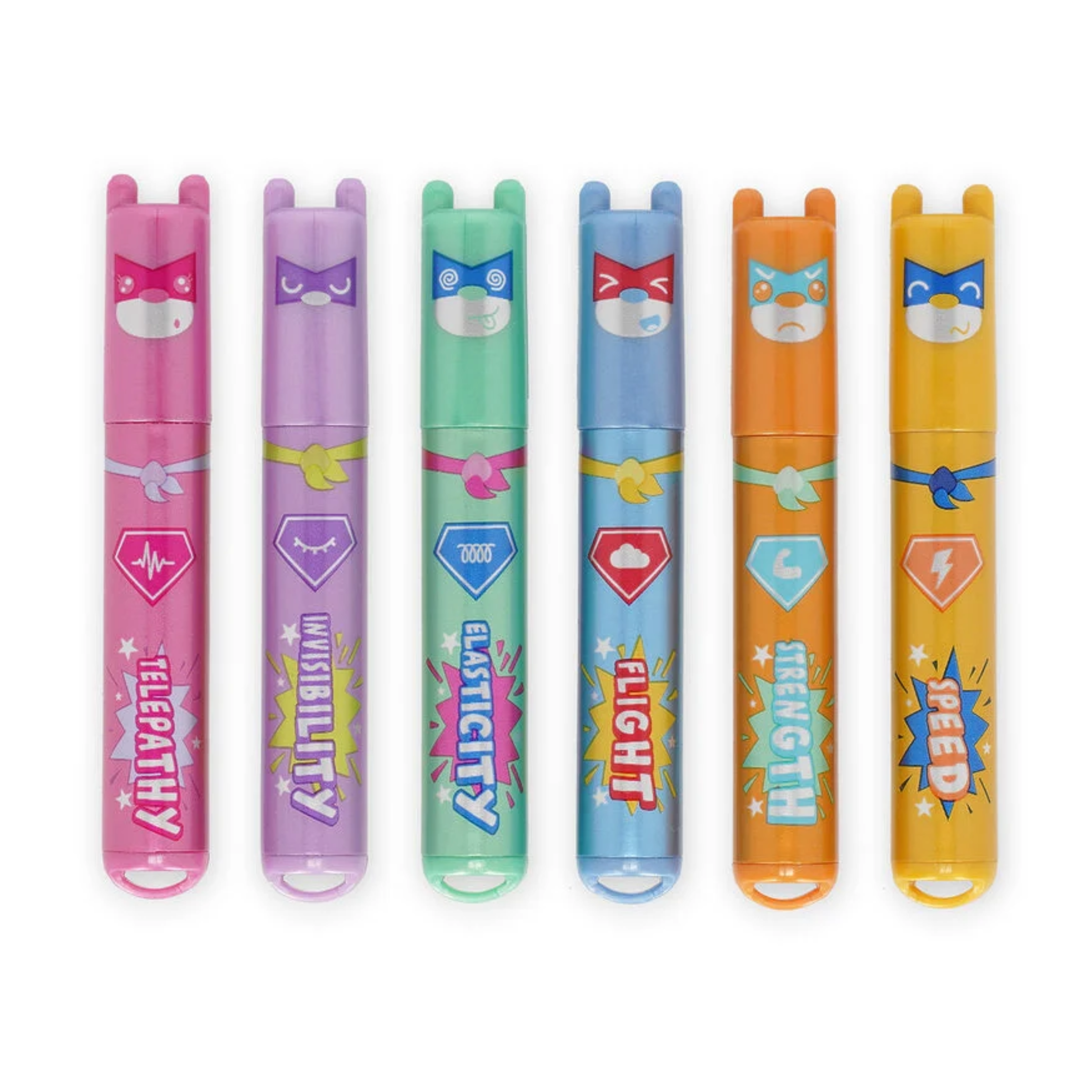 Legami - Set di 6 Mini Evidenziatori Teddy's Superpower