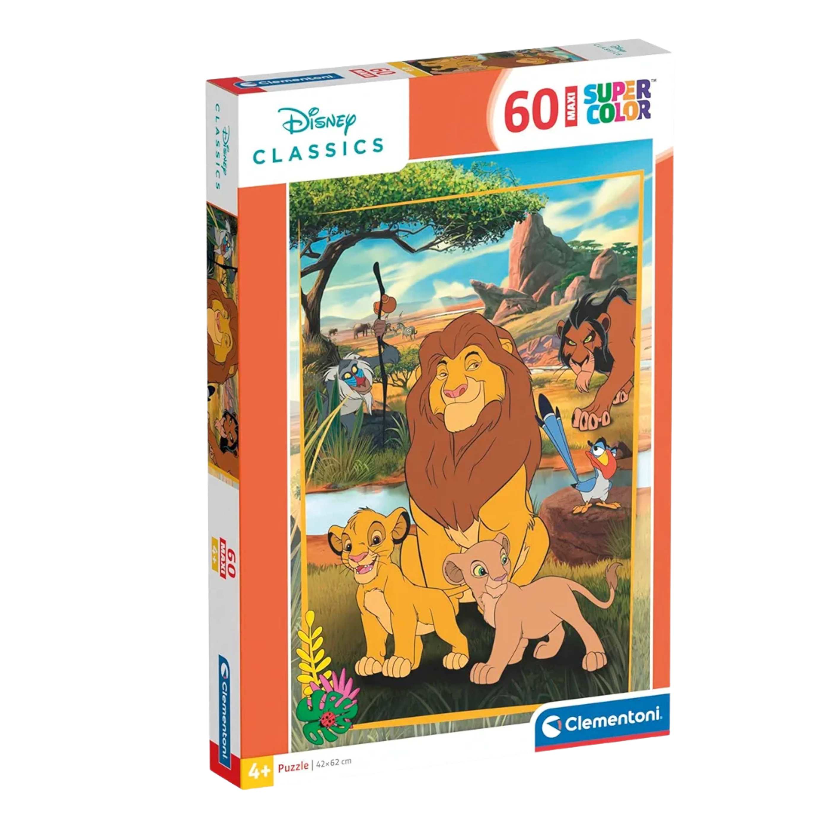 Clementoni - 60 Pezzi Supercolor Maxi Disney Classic Re Leone