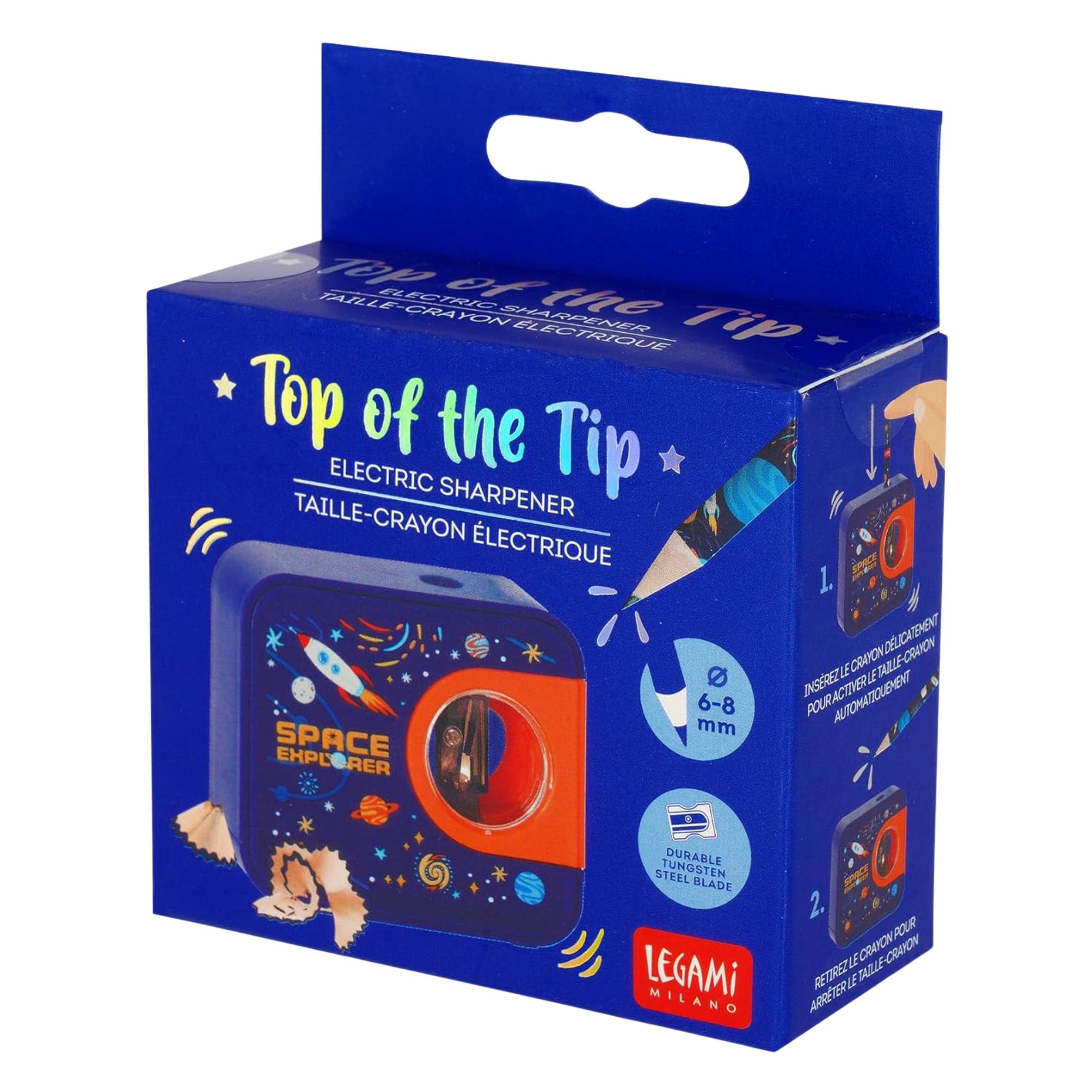 Legami - Temperino Elettrico Top of the Tip, Tema Space