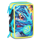 SJ GANG METAL DRAGON BOY Astuccio Scuola 3 Zip