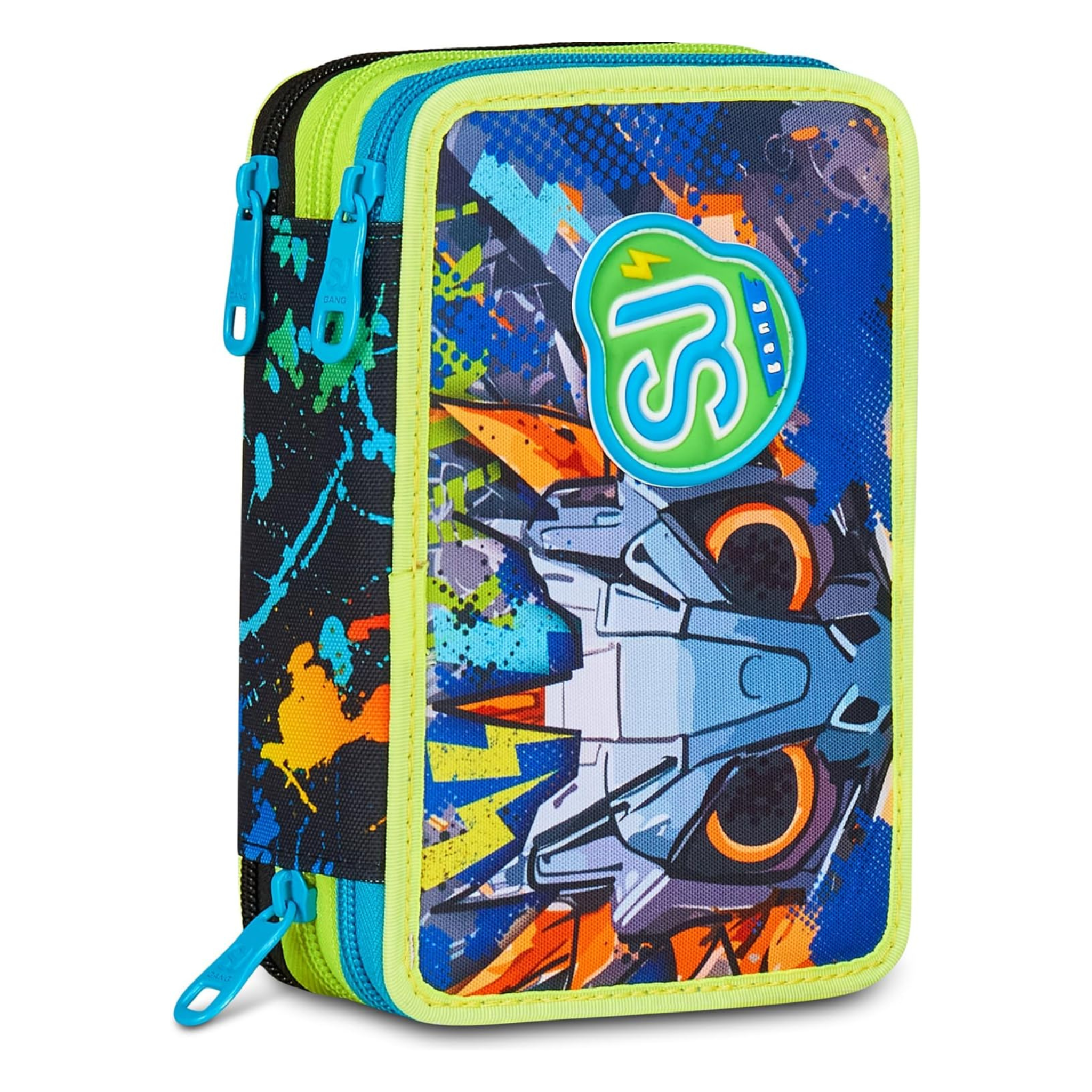 SJ GANG STYLE LED LOOK Astuccio Scuola 3 Zip