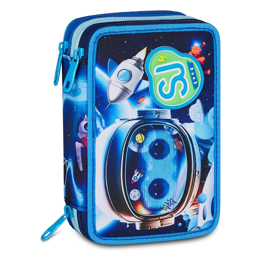 SJ Astuccio Scuola 3 Zip SPACE LED BOY
