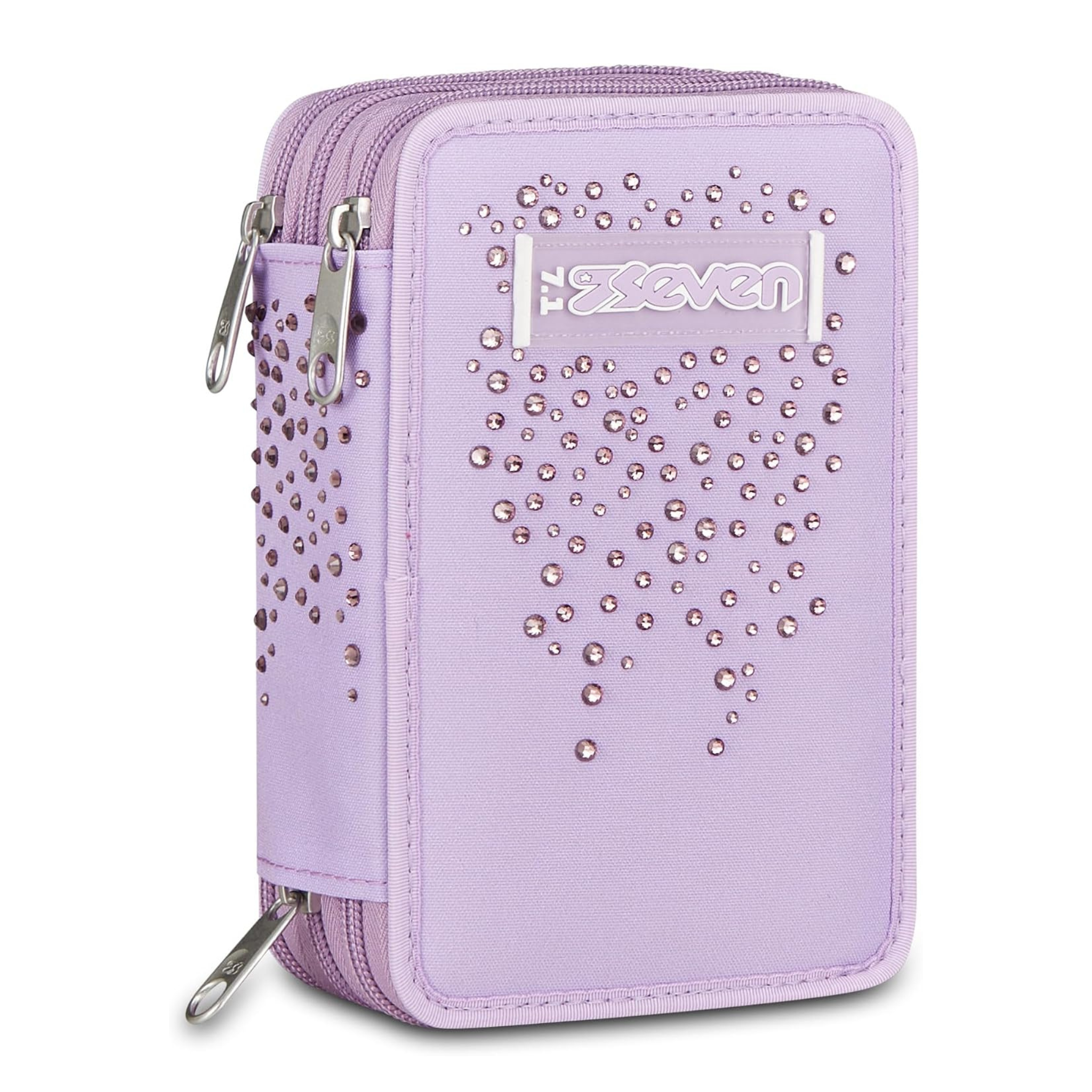 Seven Astuccio Scuola 3 Zip Brillantinato
