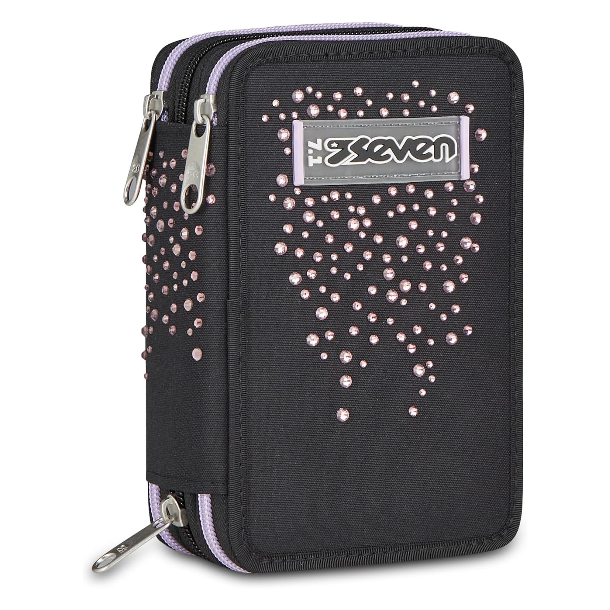Seven Astuccio Scuola 3 Zip Brillantinato
