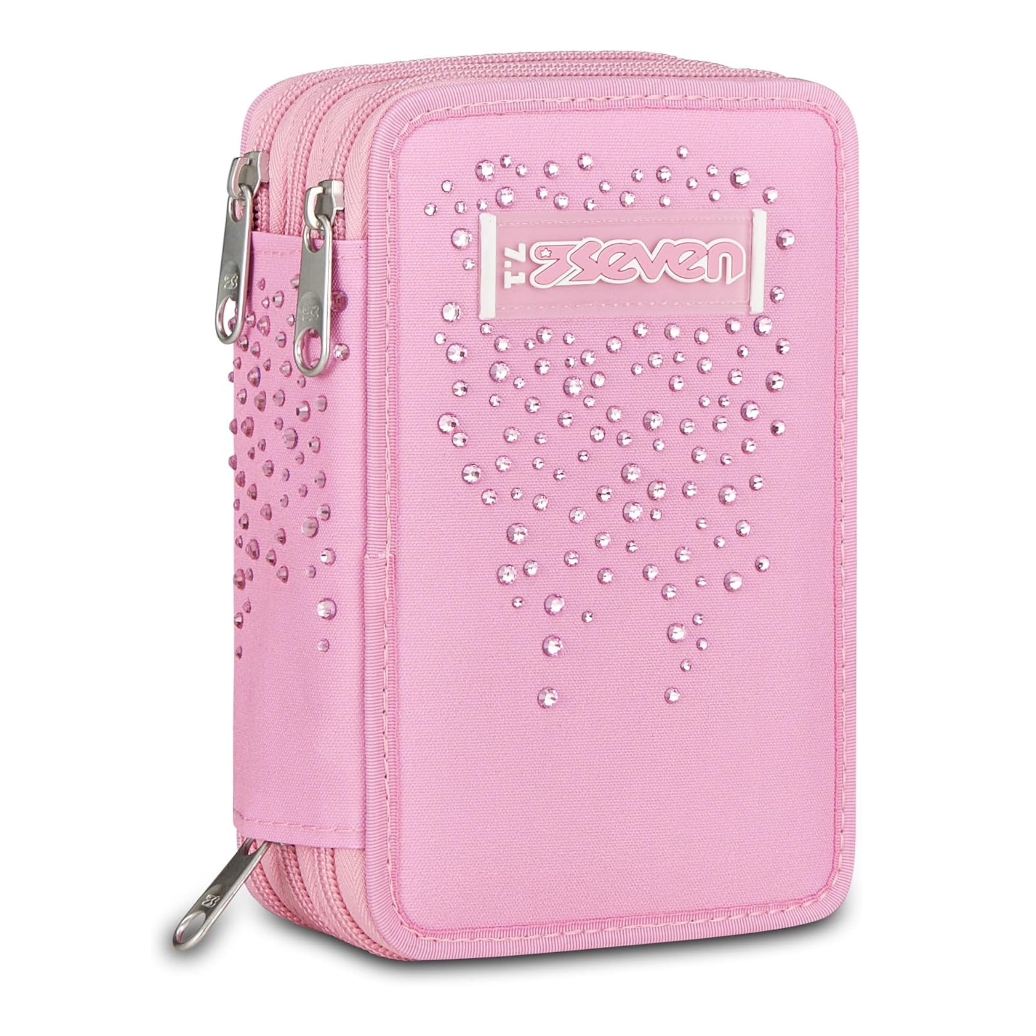 Seven Astuccio Scuola 3 Zip Brillantinato