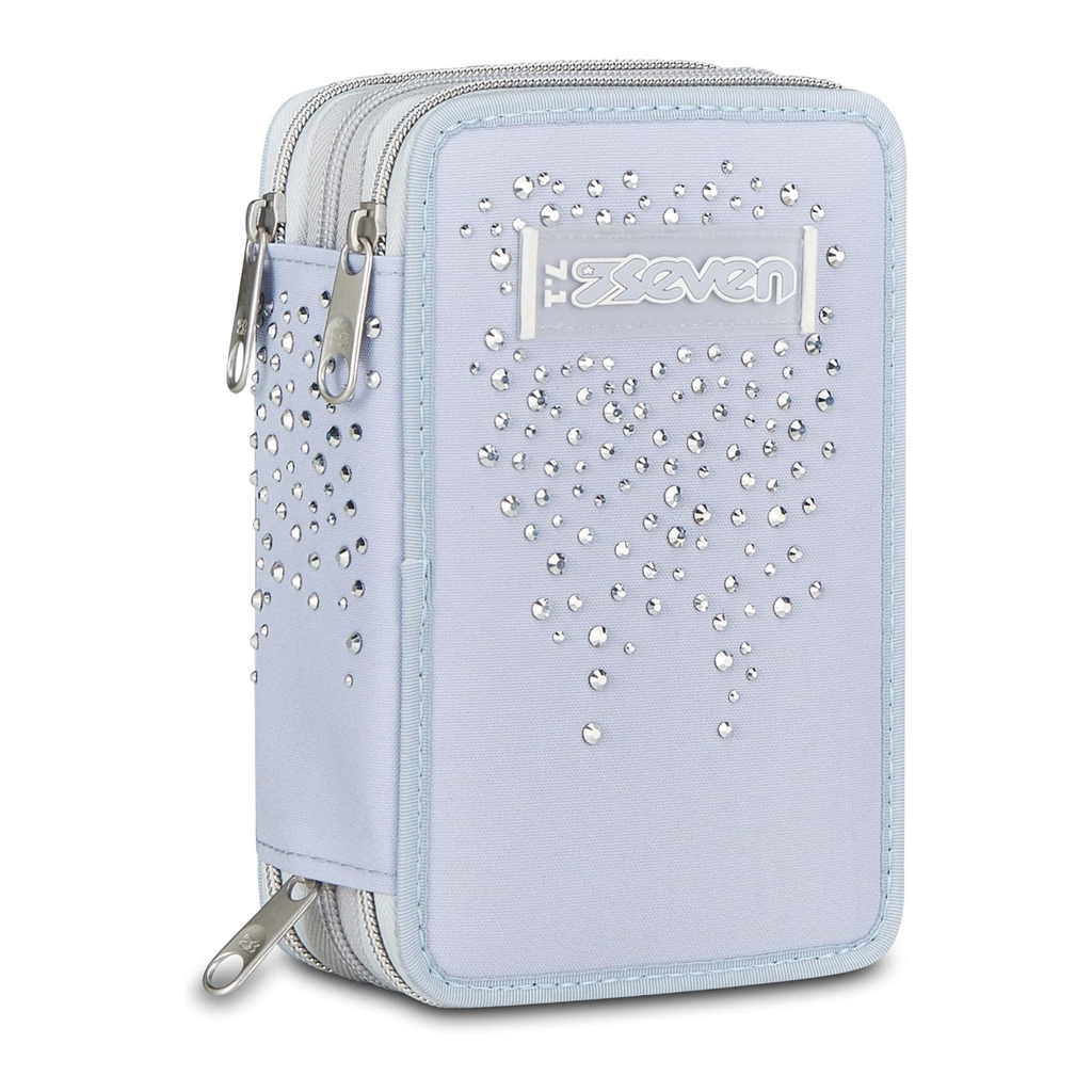 Seven Astuccio Scuola 3 Zip Brillantinato