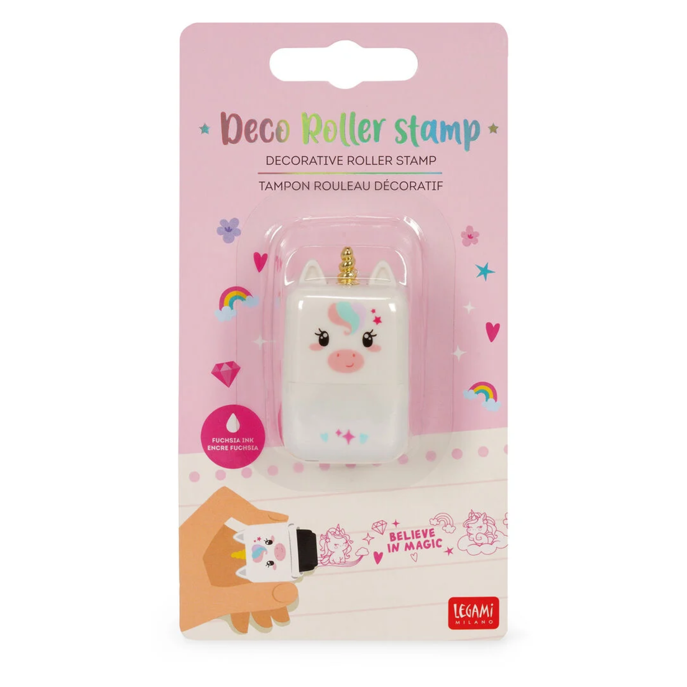 Legami - Timbro Decorativo a Rullo - Unicorn - Roller Stamp