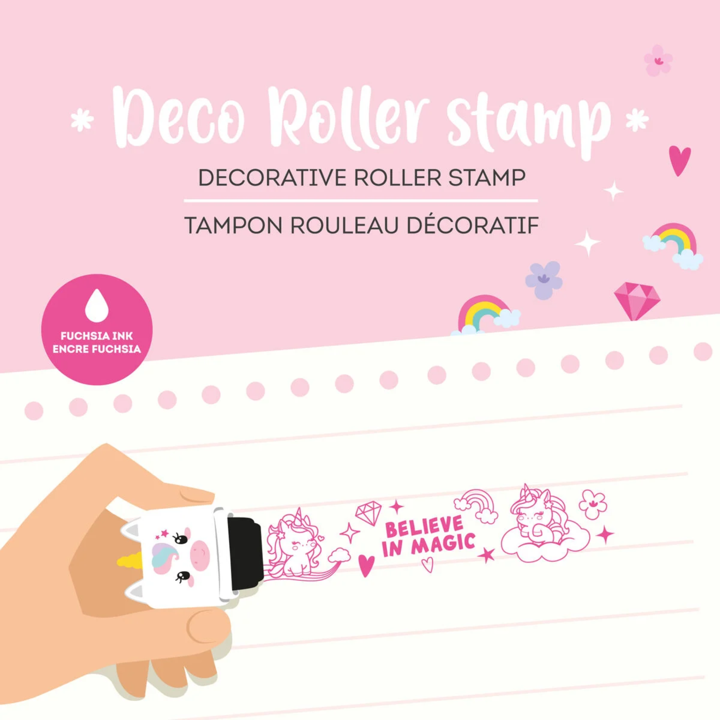Legami - Timbro Decorativo a Rullo - Unicorn - Roller Stamp