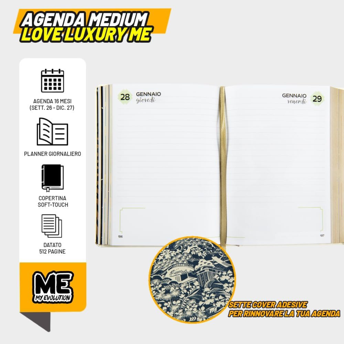 ME MY EVOLUTION - Agenda 2027 Giornaliera 16 Mesi