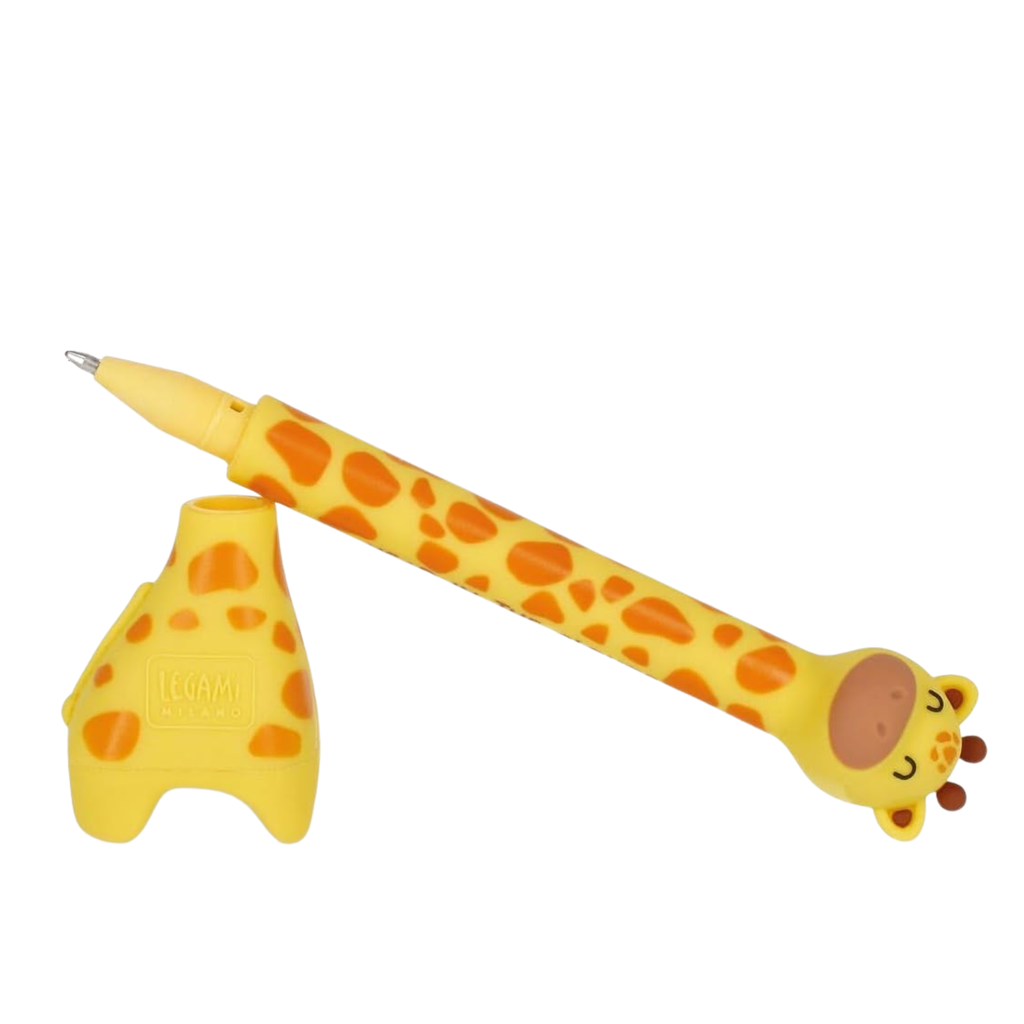 Legami - Penna a Sfera Giraffe con Base - Stand-Ink Ovation - Inchiostro Blu