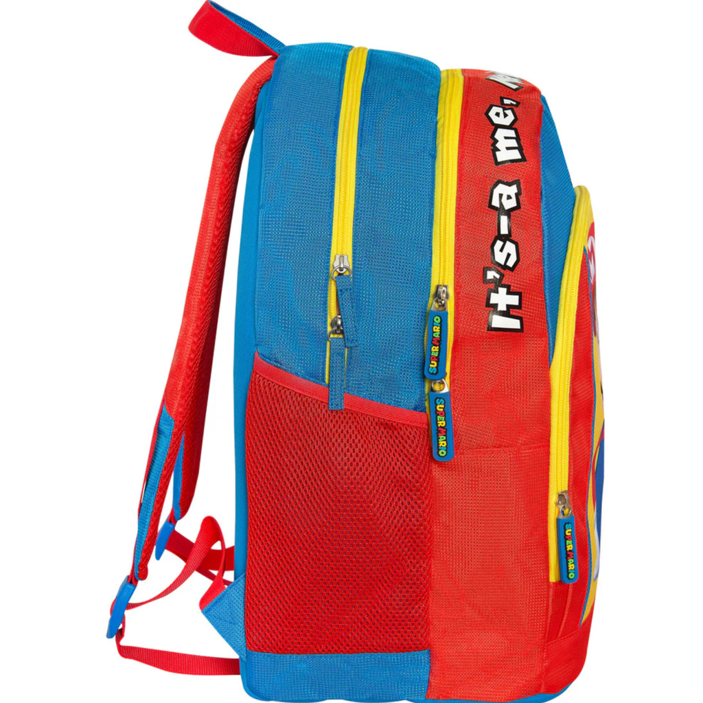Zaino Organizzato Super Mario Blu/Rosso/Giallo