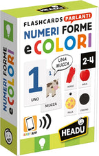 HEADU - Flashcards Parlanti Numeri, Forme e Colori, Sviluppa la Logica dei più Piccoli, Gioco Educativo Bambini