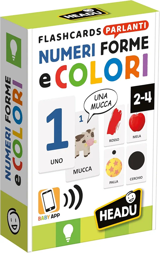 HEADU - Flashcards Parlanti Numeri, Forme e Colori, Sviluppa la Logica dei più Piccoli, Gioco Educativo Bambini