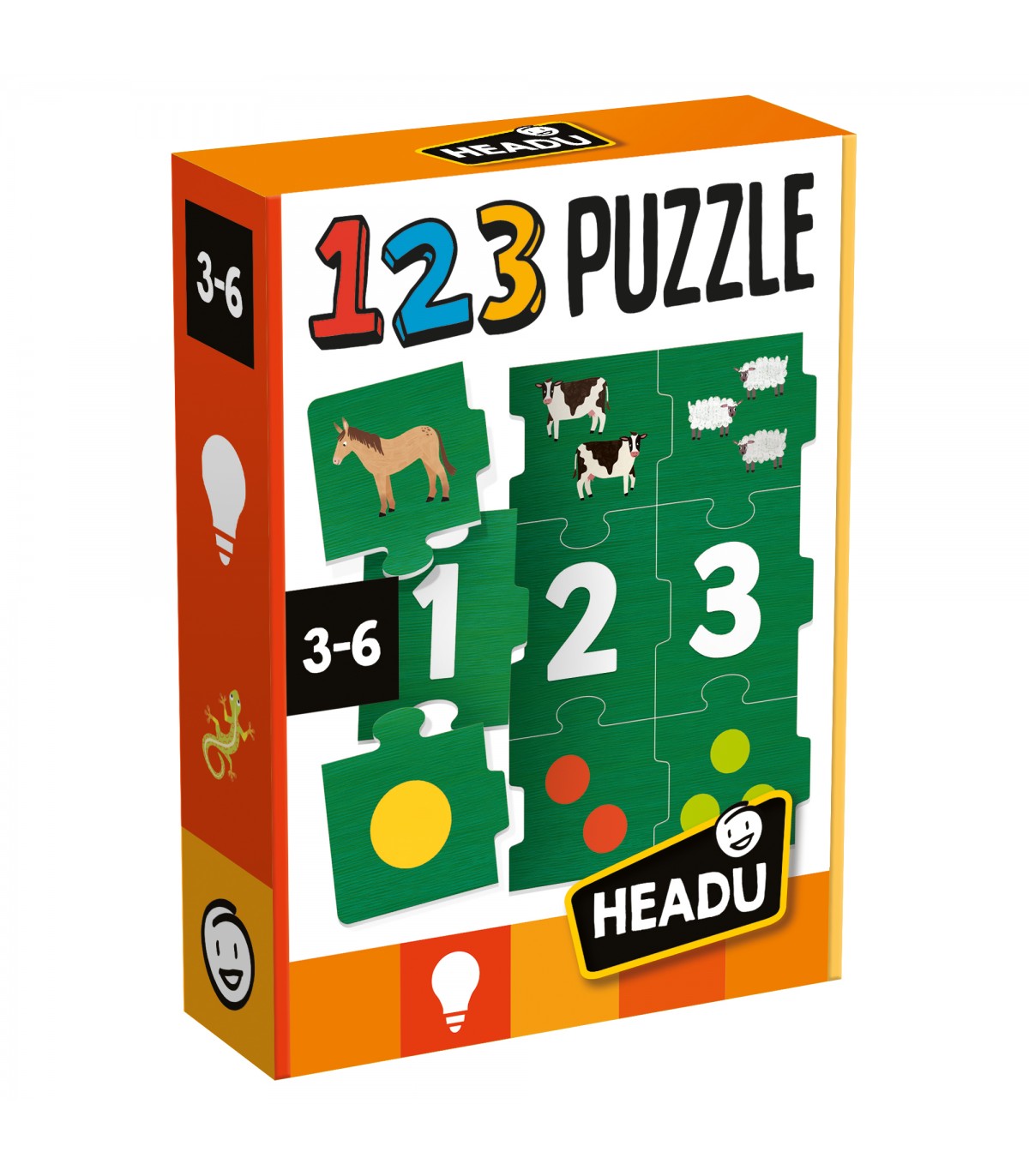 Headu 123 Puzzle New Numeri E Quantità In Sequenza Mu54907 Gioco Educativo Per Bambini 3-6 Anni Made In Italy