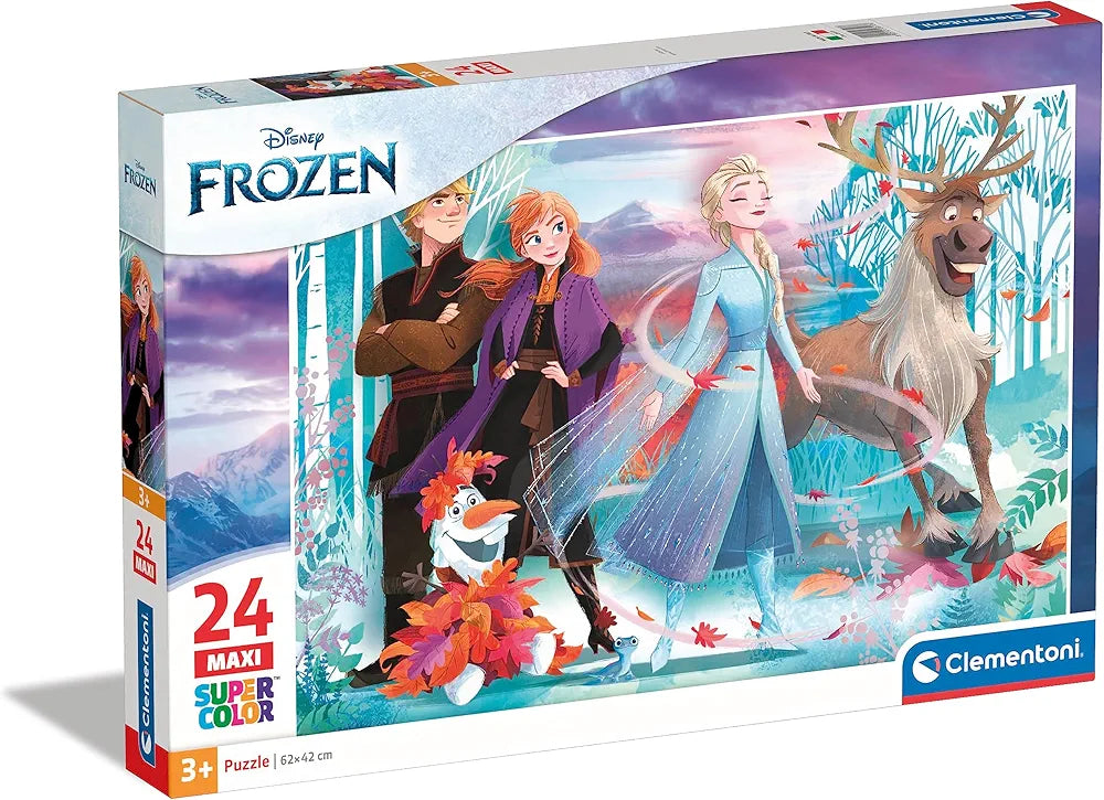 Supercolor Puzzle - Disney Frozen 2-24 maxi pezzi, puzzle bambini