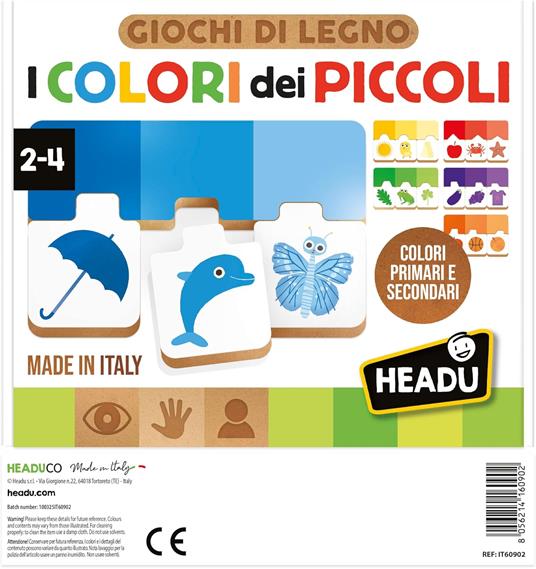 Headu - I Colori Dei Piccoli - Colori e Gradazioni per i Piccoli, Gioco Educativo per bambini dai 2 ai 4 anni