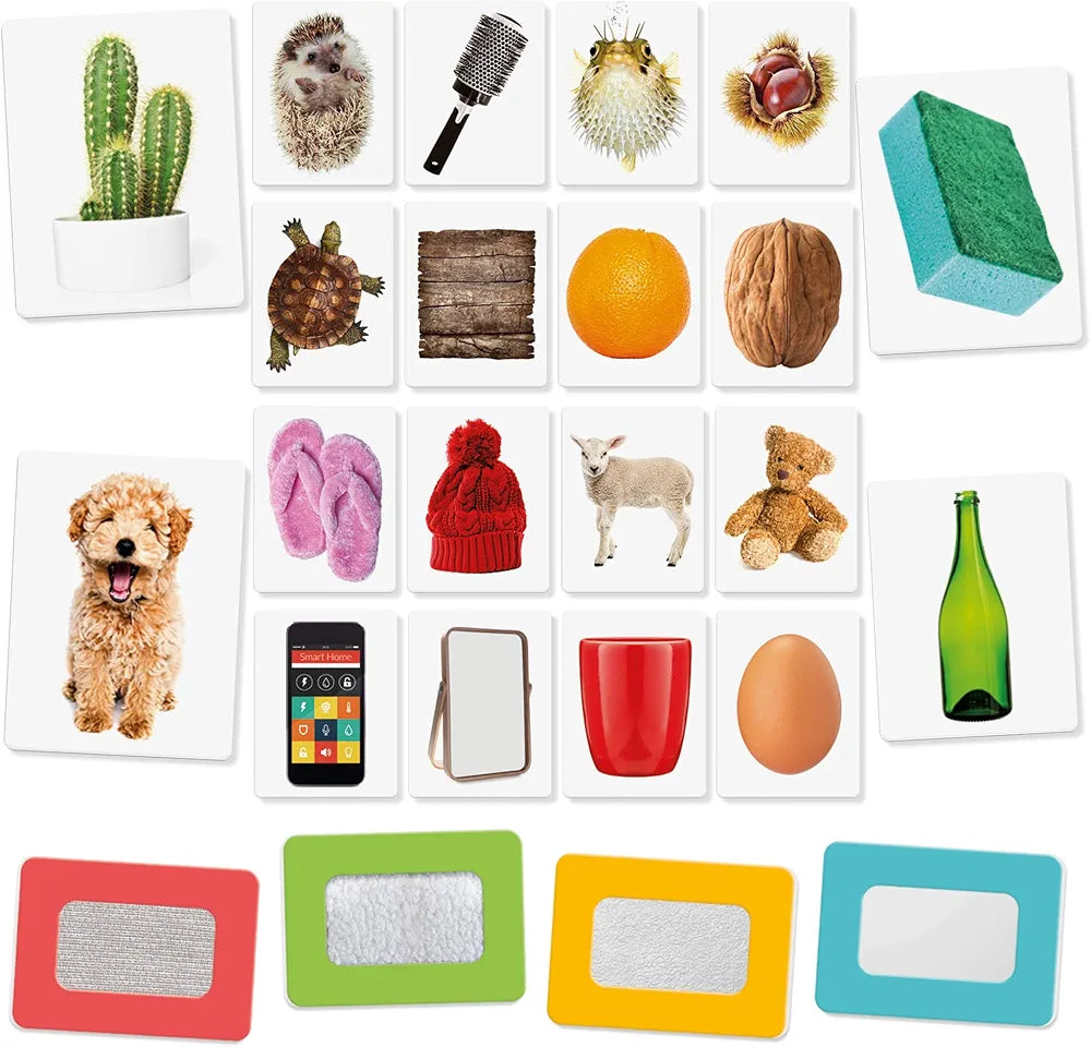 Headu Flashcards Tactile Montessori Osserva Tocca E Senti Mu23738 Gioco Educativo Per Bambini 1-4 Anni Made In Italy