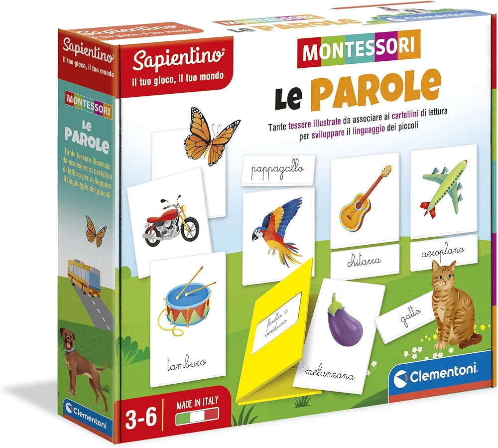 Clementoni Sapientino Montessori - Le Parole, Gioco Educativo Metodo Montessori