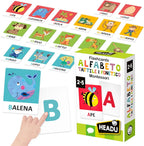 Headu Flashcards Alfabeto Tattile E Fonetico Montessori Leggi Tocca E Ascolta It23752 Gioco Educativo Per Bambini 2-5 Anni Made In Italy