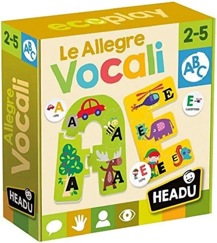 Headu Le Allegre Vocali Forma Le Lettere e Gioca con la tombola