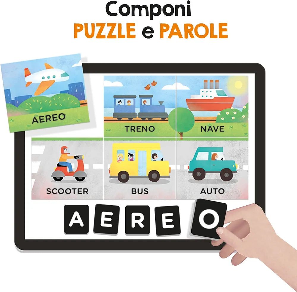 Headu - Lavagnetta Magnetica Scrivo e Leggo - Con il Metodo dei 3 Step per Imparare Davvero!
