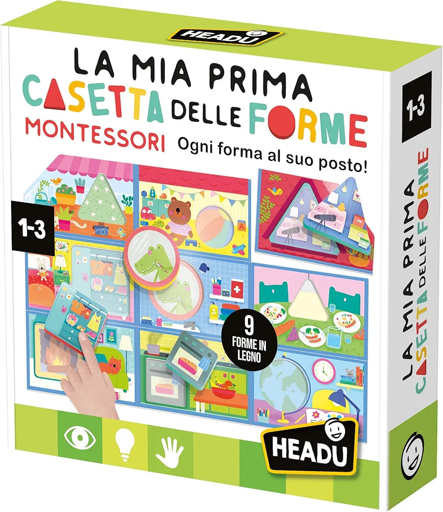 HEADU - La Mia Prima Casetta delle Forme Montessori New - Ogni Forma al Suo Posto! | Gioco Educativo per Bambini