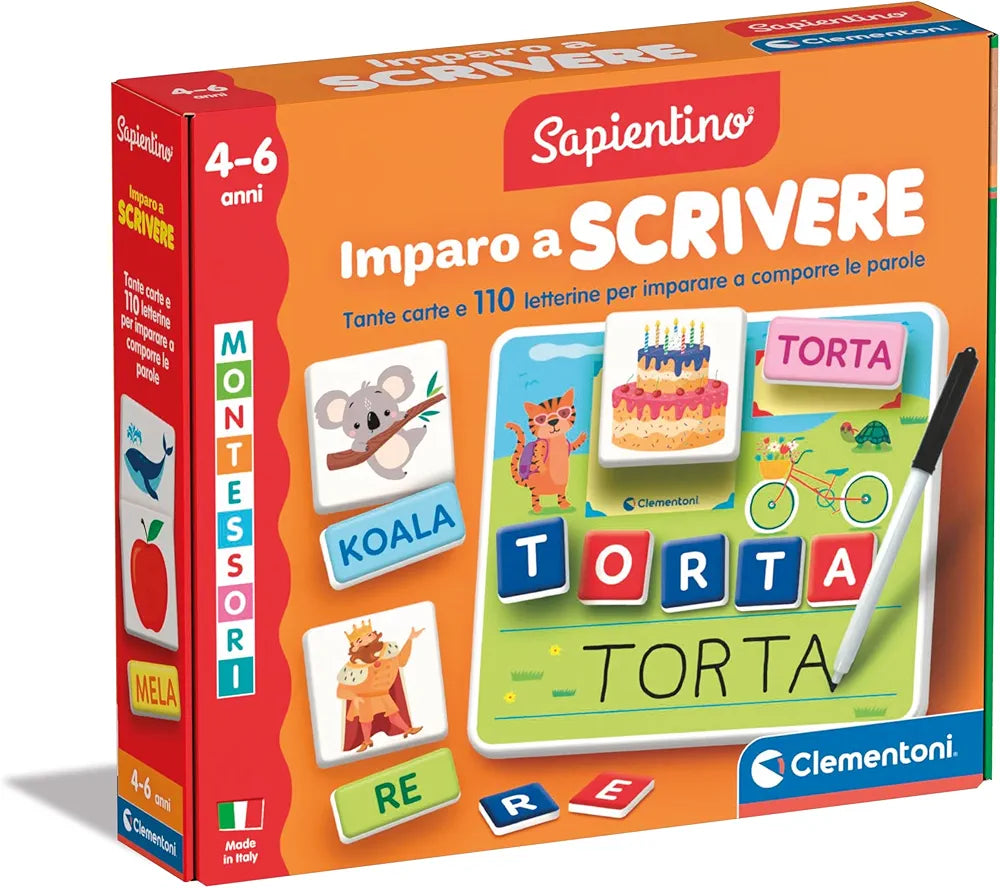 Clementoni Sapientino Montessori - Imparo a Scrivere, Gioco Educativo Bambini