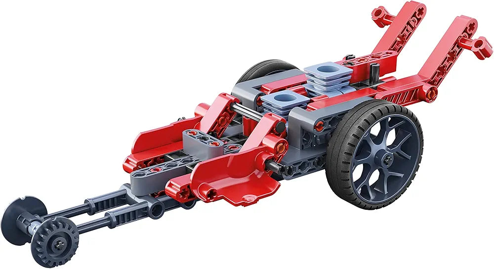 Clementoni Scienza e Gioco Build - Roadster e Dragster, Set di Costruzioni Bambini di 8+ Anni, Modellini Auto da Corsa