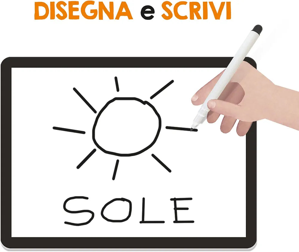 Headu - Lavagnetta Magnetica Scrivo e Leggo - Con il Metodo dei 3 Step per Imparare Davvero!