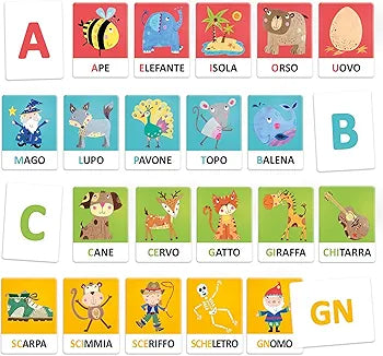 Headu Flashcards Alfabeto Tattile E Fonetico Montessori Leggi Tocca E Ascolta It23752 Gioco Educativo Per Bambini 2-5 Anni Made In Italy