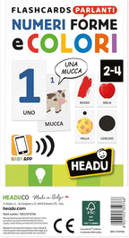 HEADU - Flashcards Parlanti Numeri, Forme e Colori, Sviluppa la Logica dei più Piccoli, Gioco Educativo Bambini