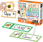 HEADU - Il Mio Primo Leggo e Scrivo, Imparo a Leggere e Scrivere a tre anni, Un Gioco Educativo per Bambini dai 3 ai 6 anni, Made in Italy