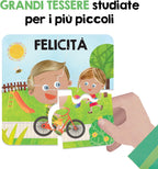 Headu - Primi Incastri Emozioni - Manualità e Curiosità per i più Piccoli, per Bambini 1-4 Anni, Un Gioco Educativo Made in Italy