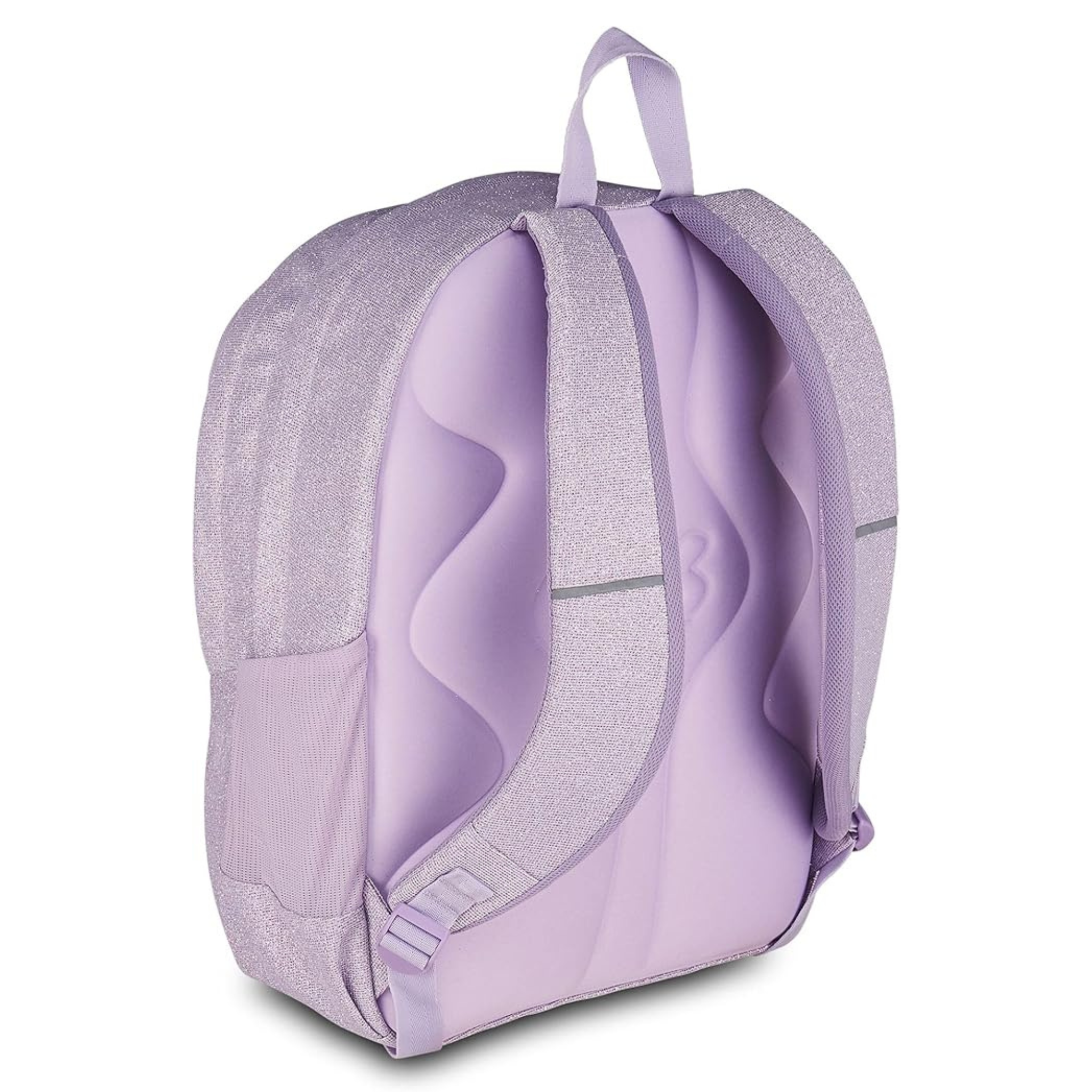 Seven Zaino Doppio Scomparto Tech Shiny – Lilla, Effetto Glitter, 29L