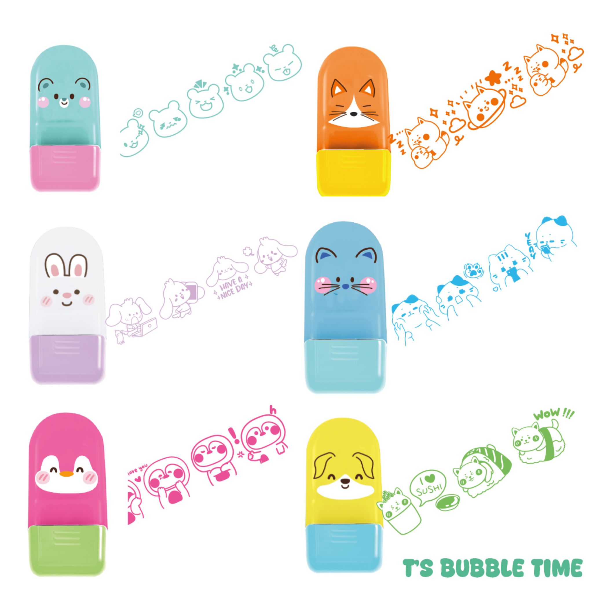 Timbro Roller Bubble Tea Tinta Unita zoo